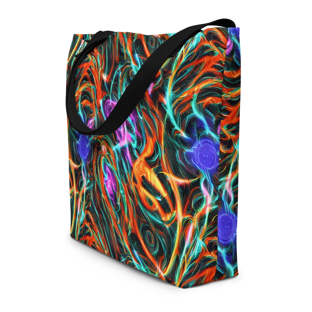 Radiant Riptide on Large Tote Bag W/ Pocket — Front