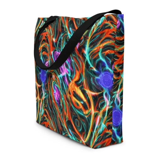 Radiant Riptide on a Large Tote Bag W/ Pocket