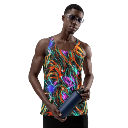 Radiant Riptide on a Men's Tank Top