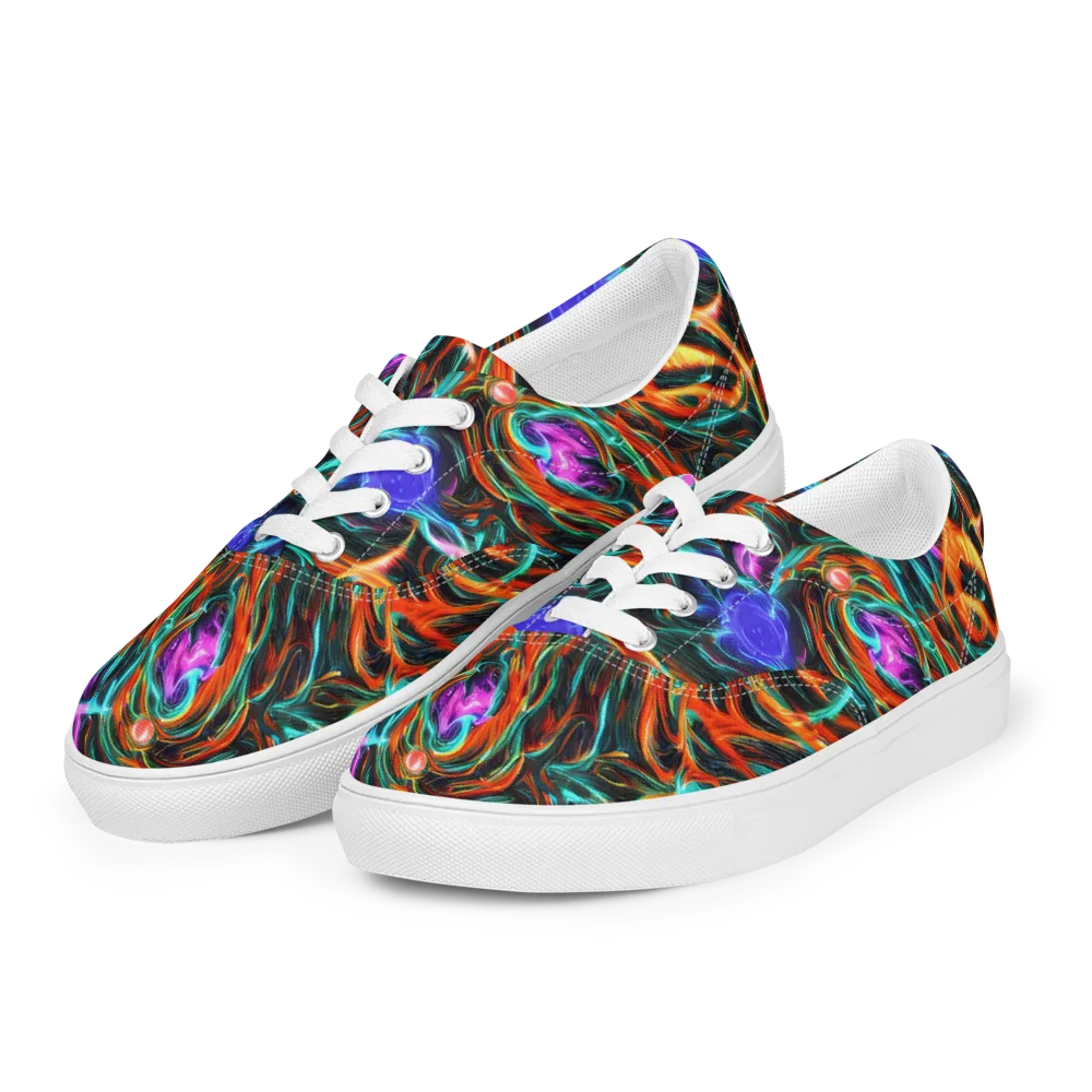 Radiant Riptide on Men's Lace-Up Canvas Shoes — Left Front