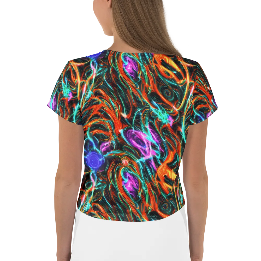 Radiant Riptide on Crop Tee — Back