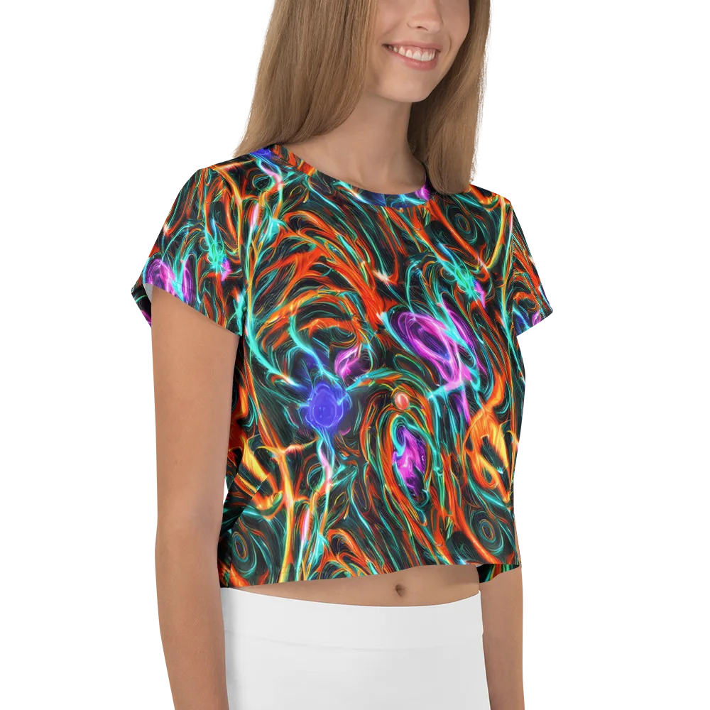 Radiant Riptide on Crop Tee — Right