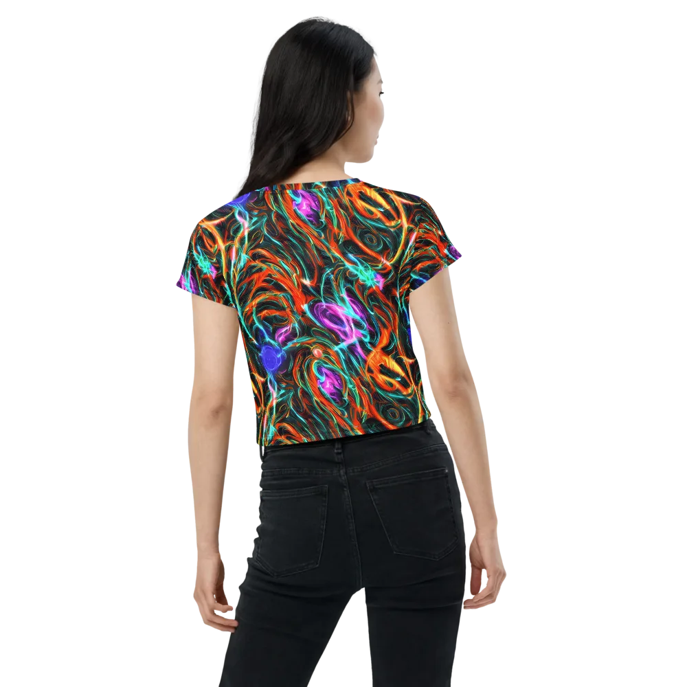 Radiant Riptide on Crop Tee — Back