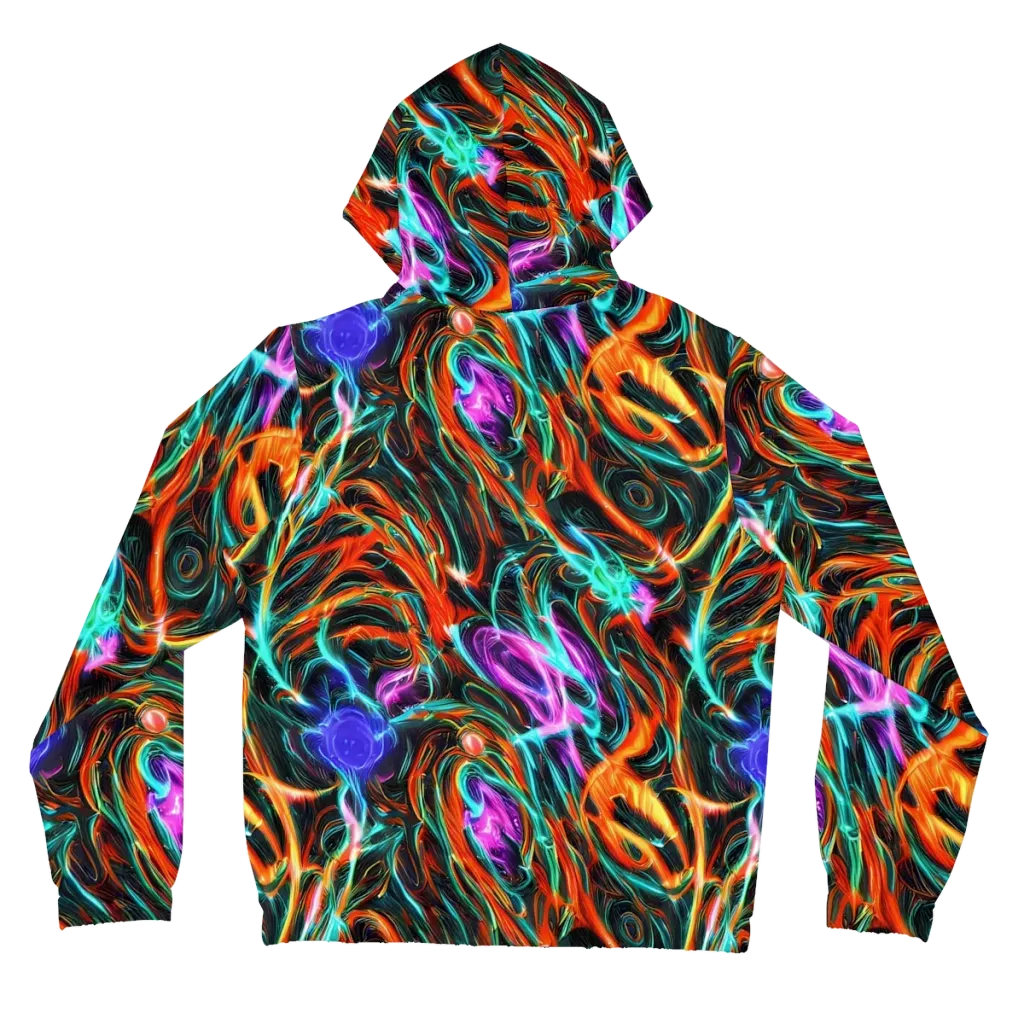 Radiant Riptide on Women's Full-Zip Hoodie — Back