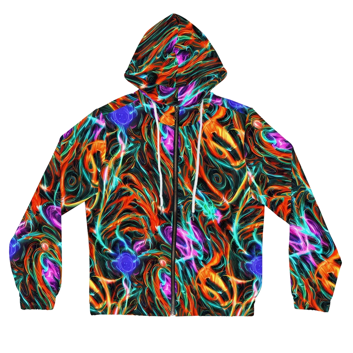 Radiant Riptide on Women's Full-Zip Hoodie — Front