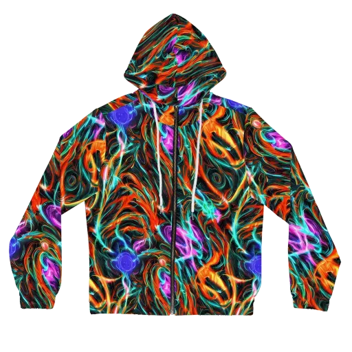Radiant Riptide on a Women's Full-Zip Hoodie