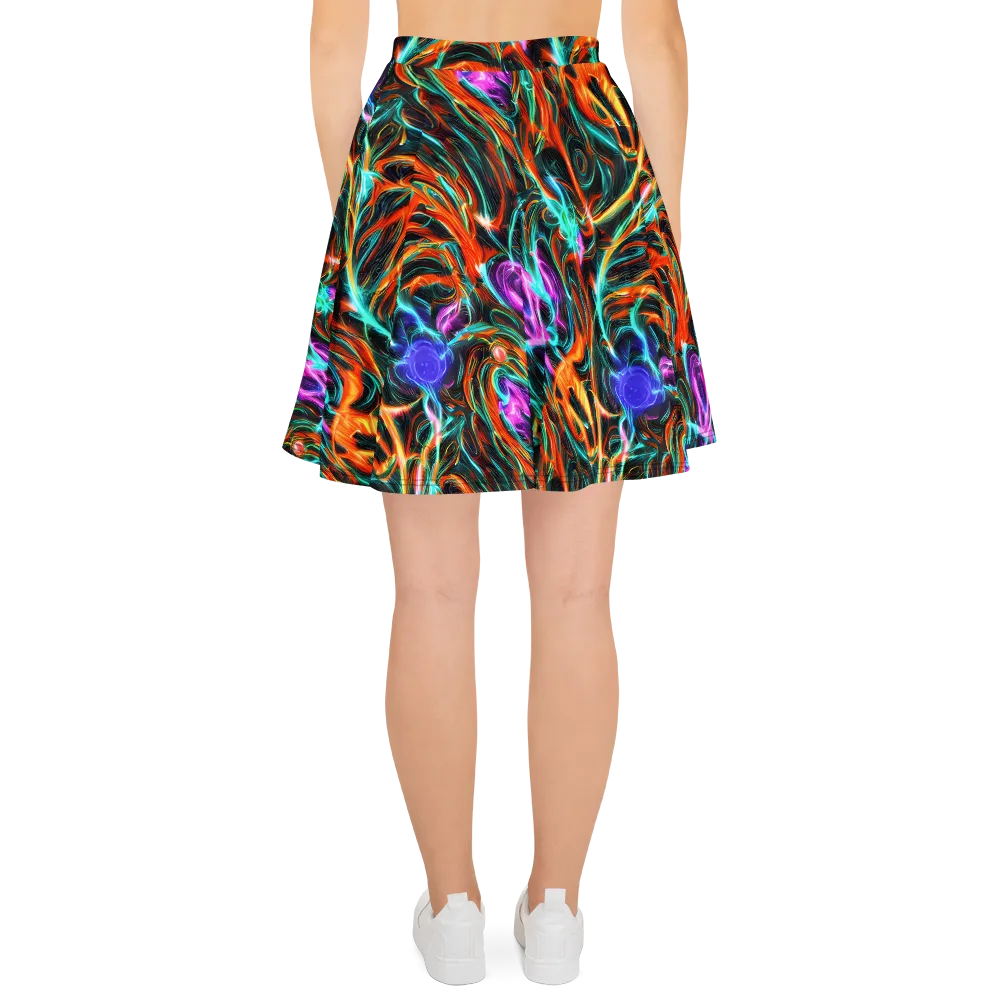 Radiant Riptide on Skater Skirt — Back