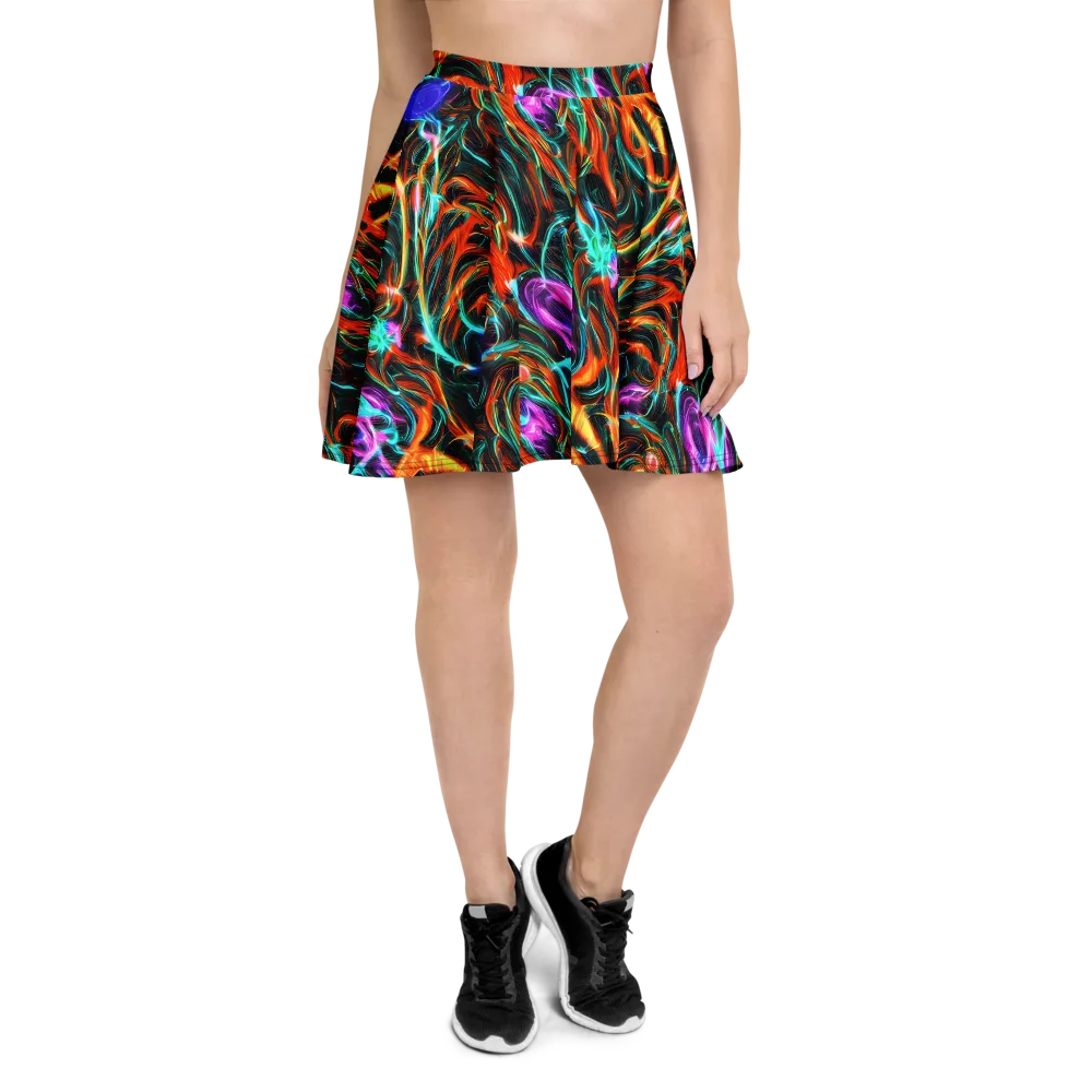 Radiant Riptide on Skater Skirt — Front