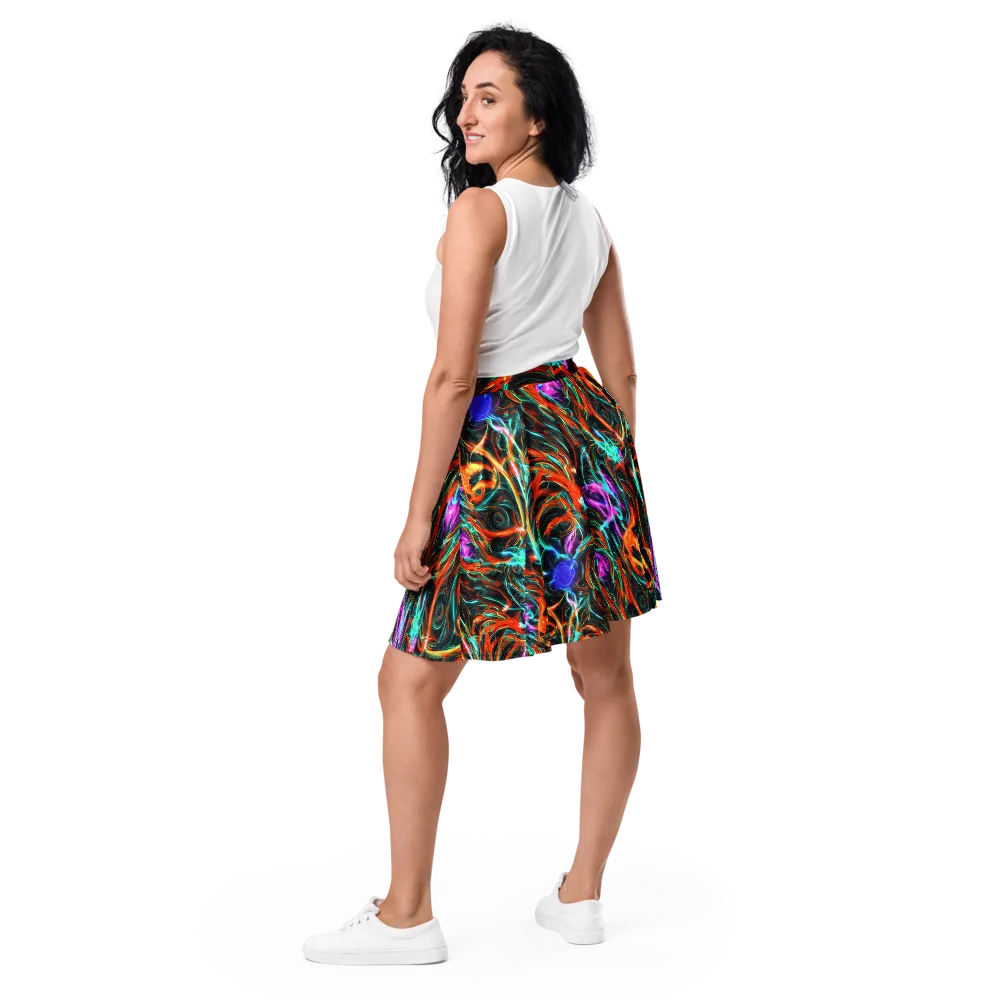 Radiant Riptide on Skater Skirt — Back