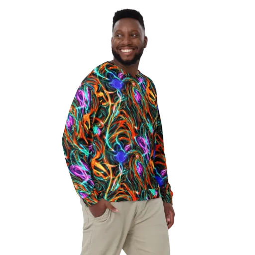 Radiant Riptide on a Sweatshirt