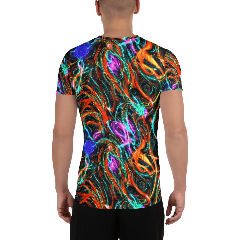 Radiant Riptide on Men's Athletic T-Shirt — Back