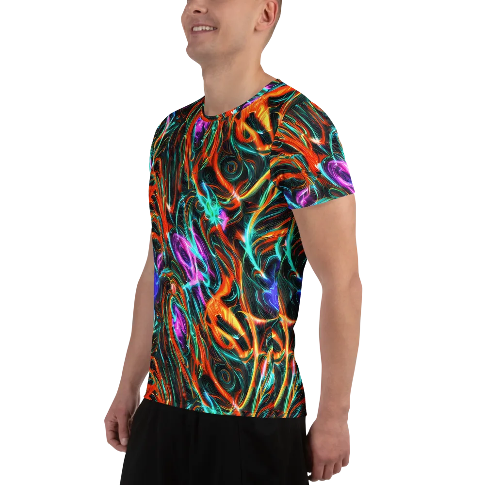 Radiant Riptide on Men's Athletic T-Shirt — Left
