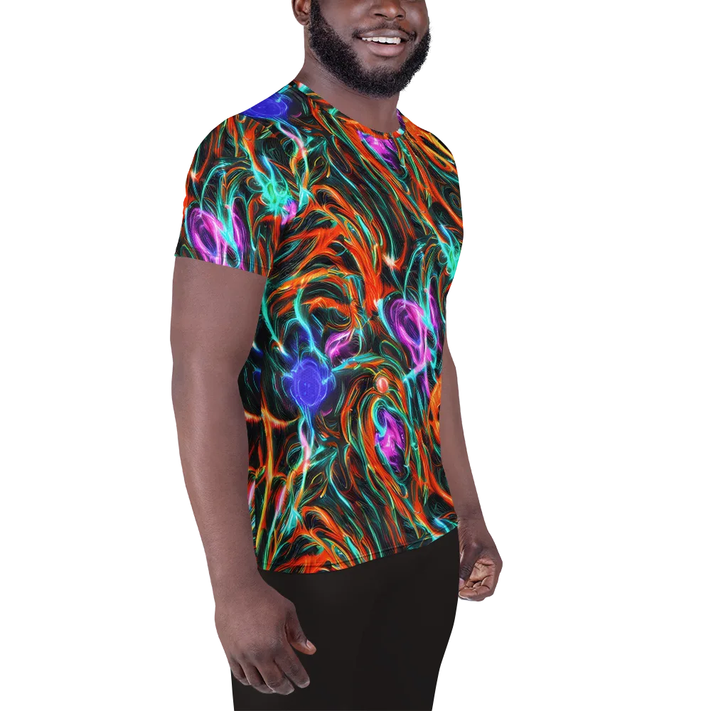 Radiant Riptide on Men's Athletic T-Shirt — Right