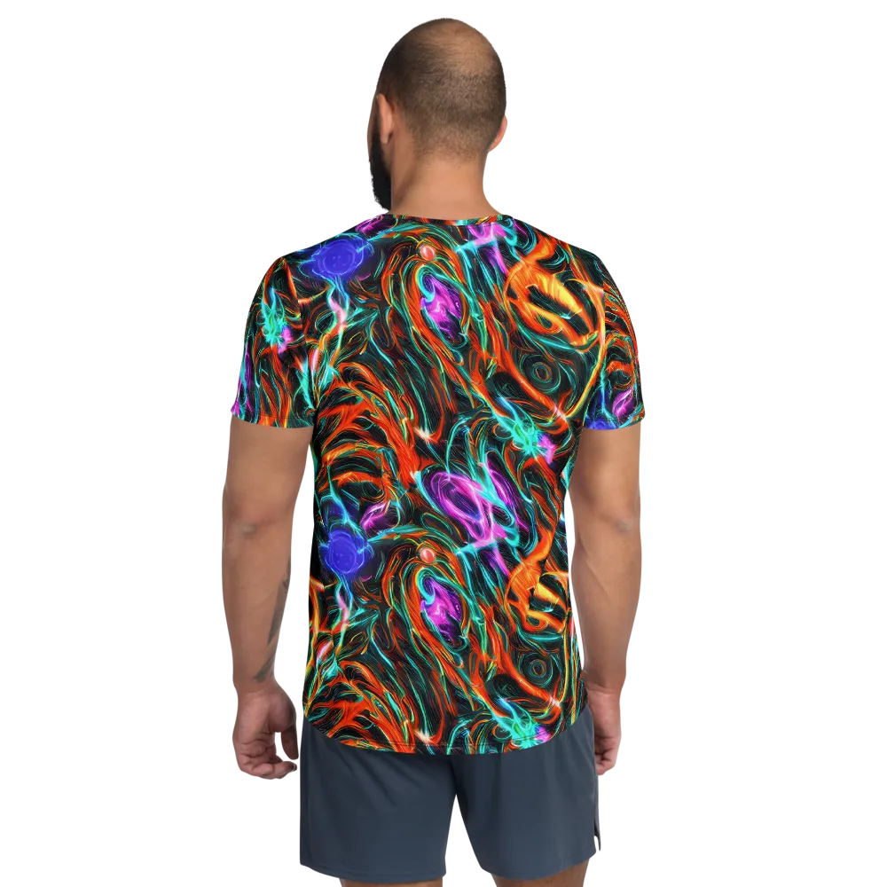 Radiant Riptide on Men's Athletic T-Shirt — Back