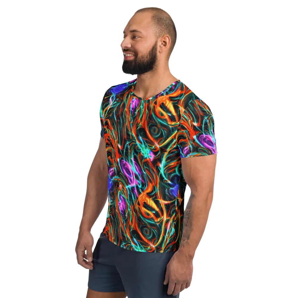Radiant Riptide on Men's Athletic T-Shirt — Left
