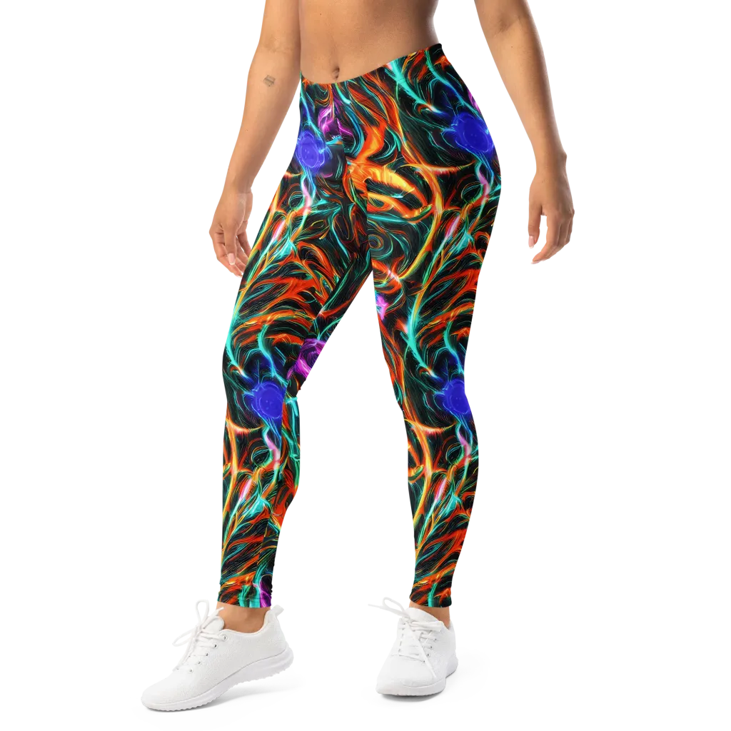 Radiant Riptide on Leggings — Left Front