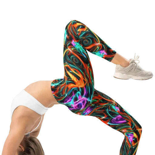 Radiant Riptide on a Leggings
