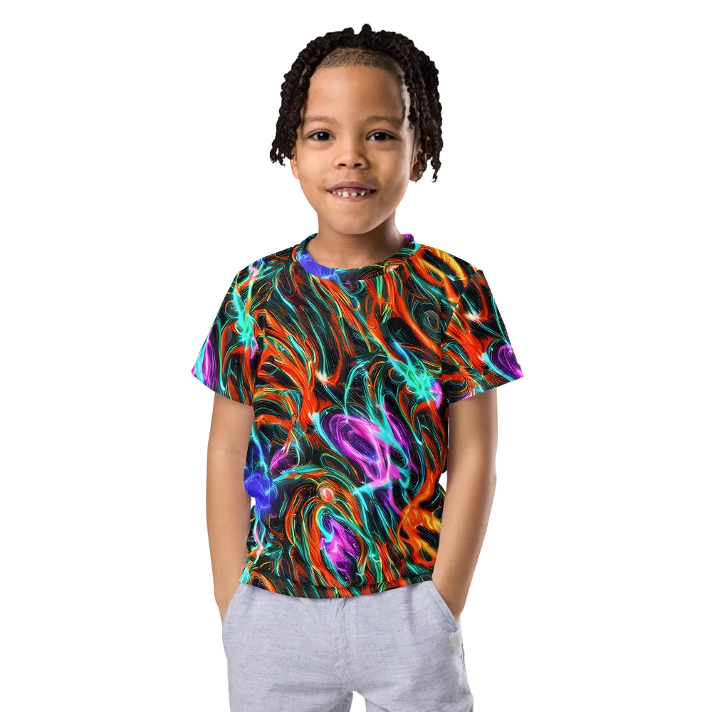 Radiant Riptide on Kids Crew Neck T-Shirt — Front