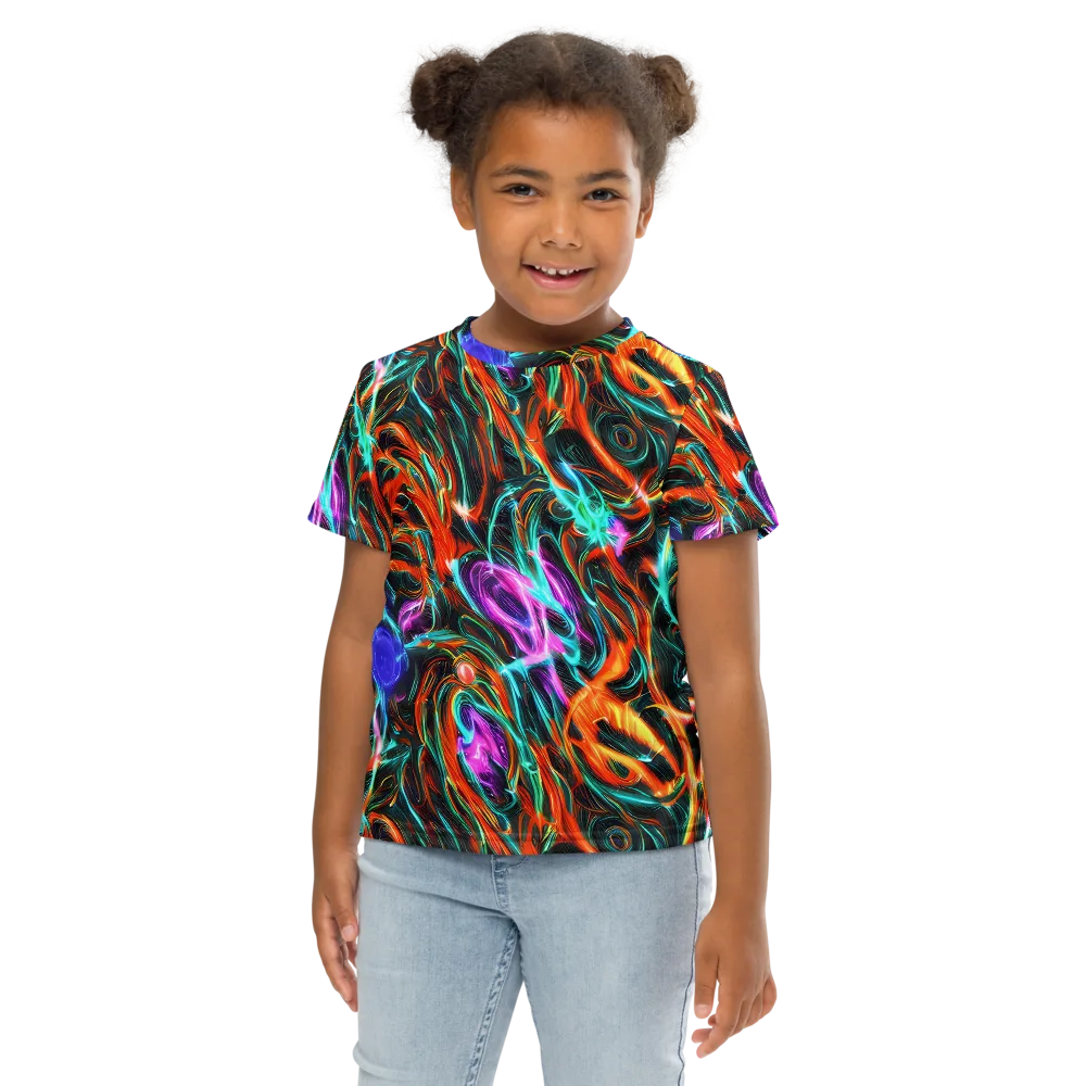 Radiant Riptide on Kids Crew Neck T-Shirt — Front