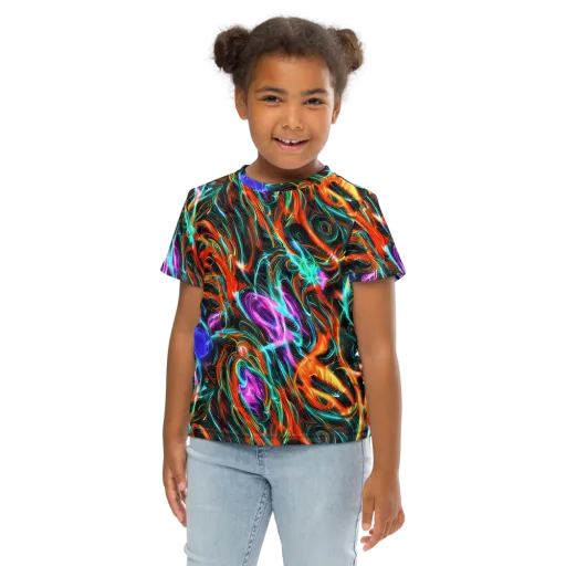 Radiant Riptide on a Kids Crew Neck T-Shirt
