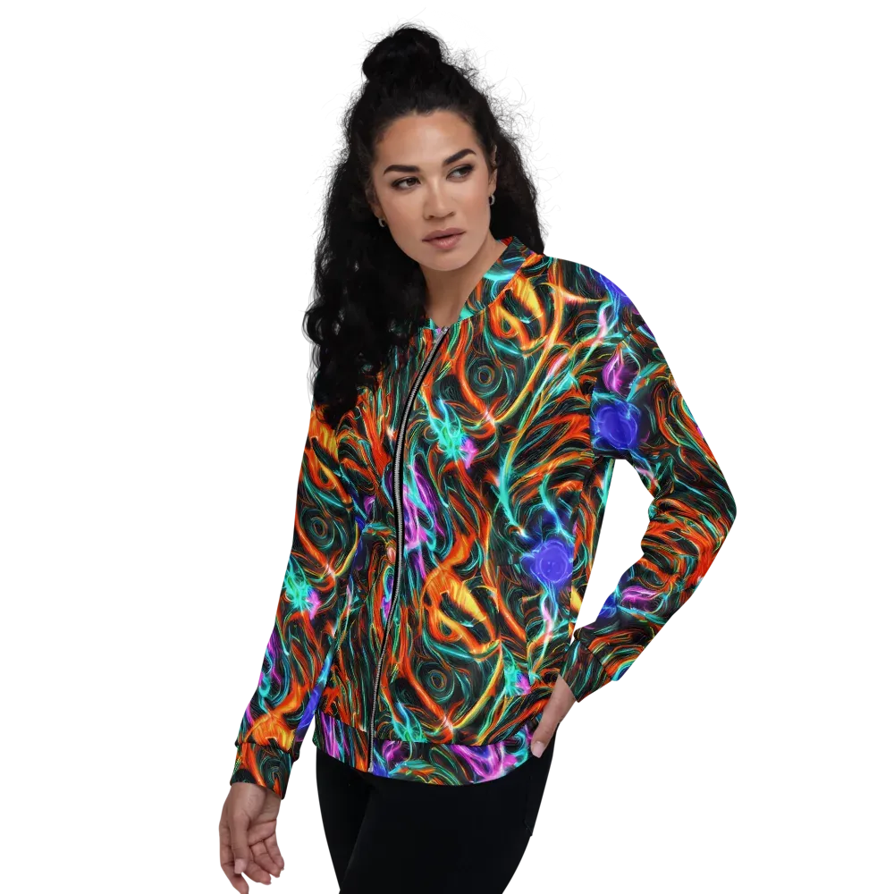 Radiant Riptide on Bomber Jacket — Left