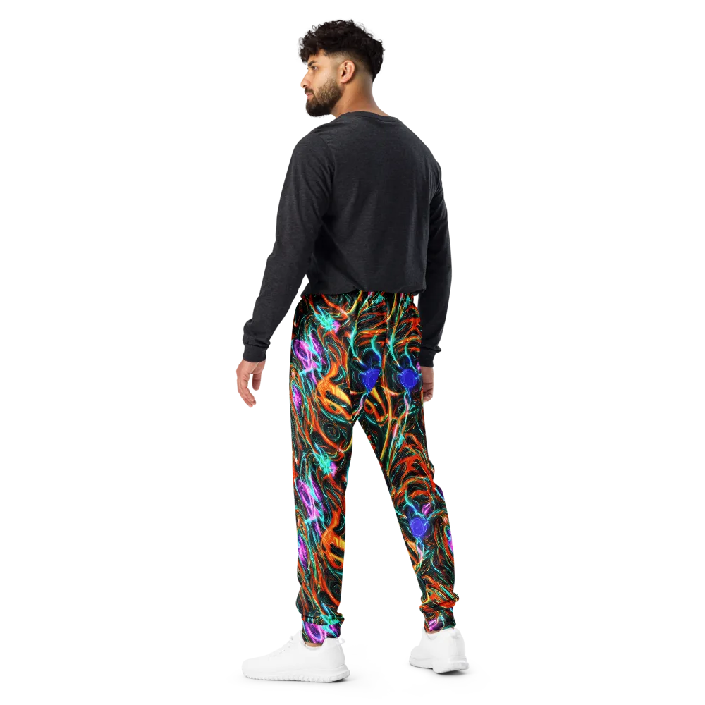 Radiant Riptide on Men's Joggers — Back