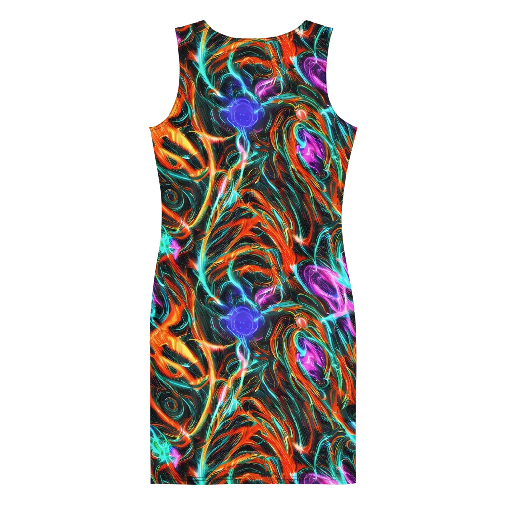 Radiant Riptide on Bodycon Dress — Back