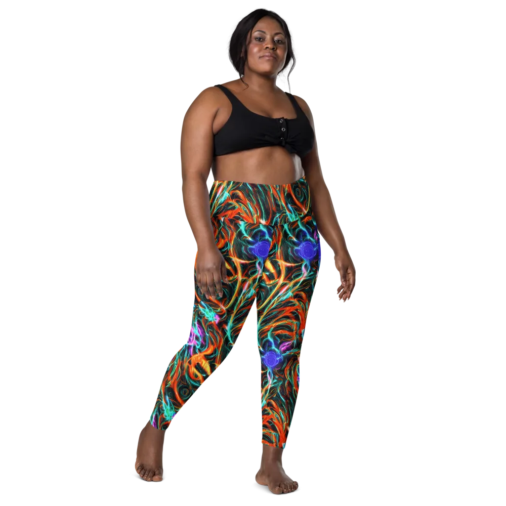 Radiant Riptide on Leggings with Pockets — Front