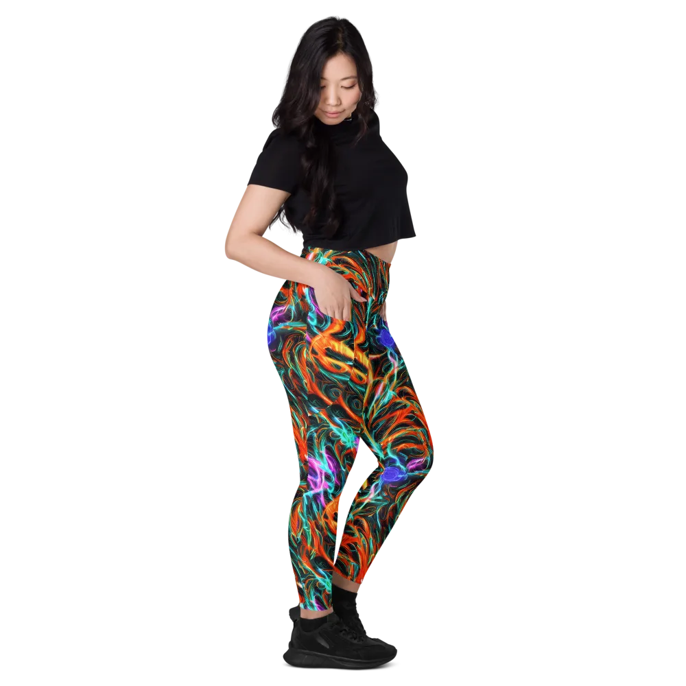 Radiant Riptide on Leggings with Pockets — Right