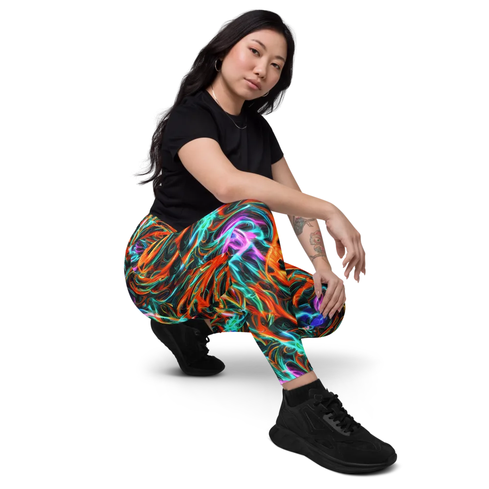 Radiant Riptide on Leggings with Pockets — Right Front