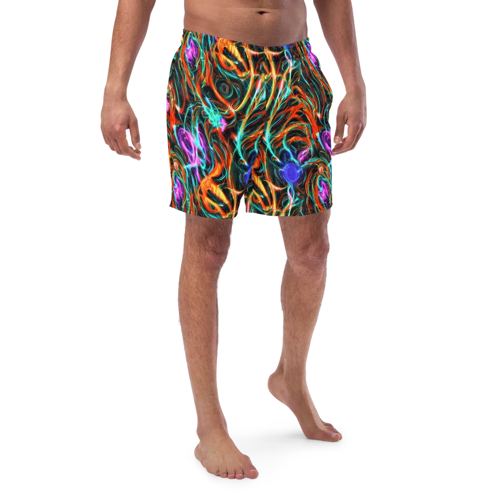 Radiant Riptide on Swim Trunks — Front