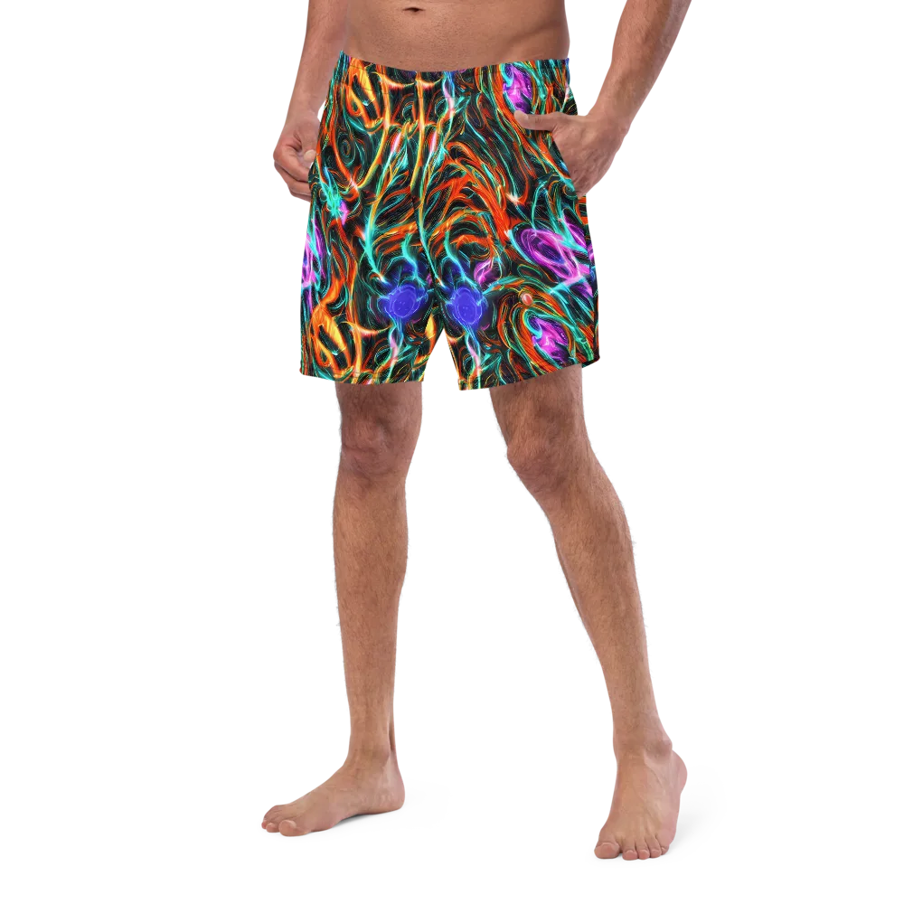 Radiant Riptide on Swim Trunks — Left Front