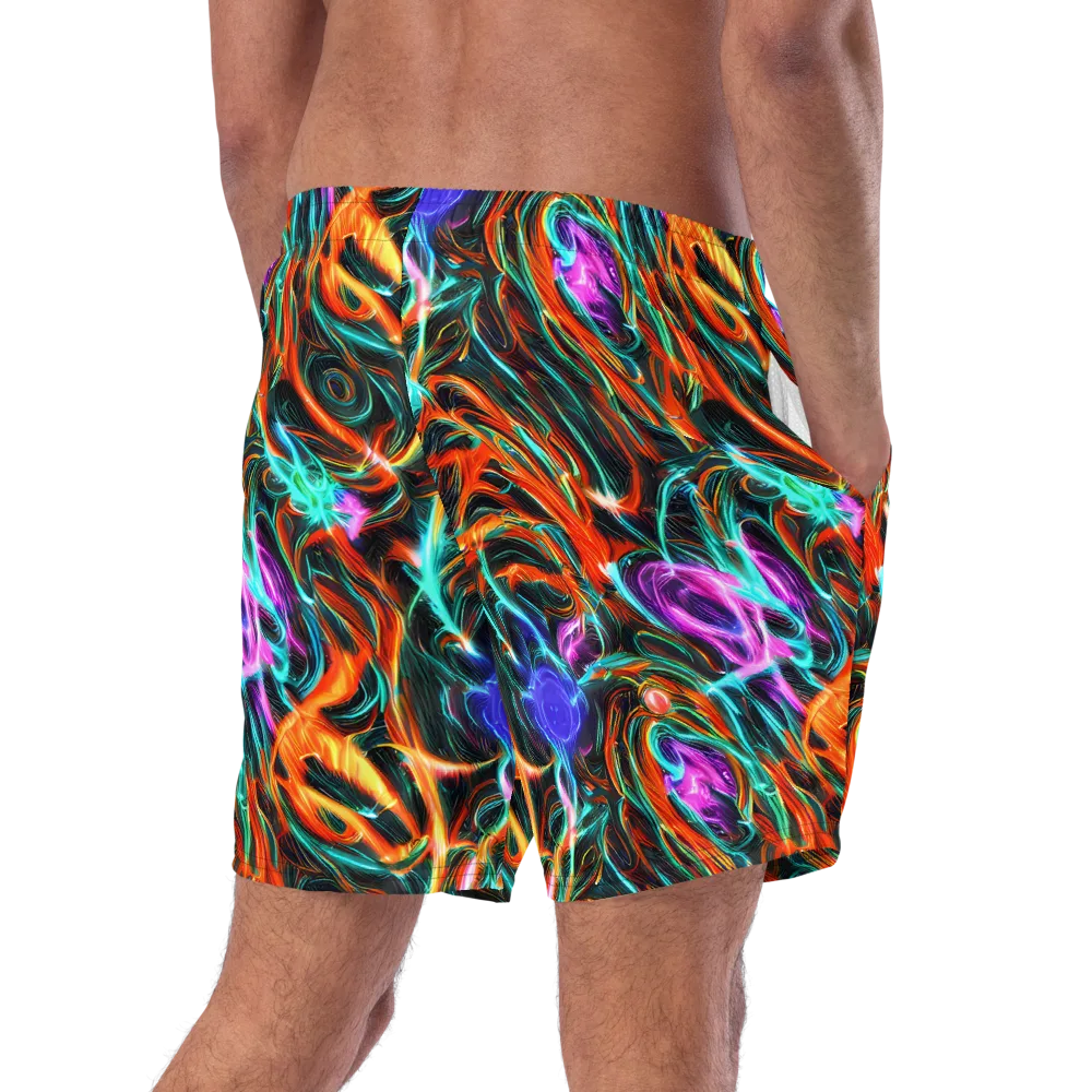 Radiant Riptide on Swim Trunks — Right Back