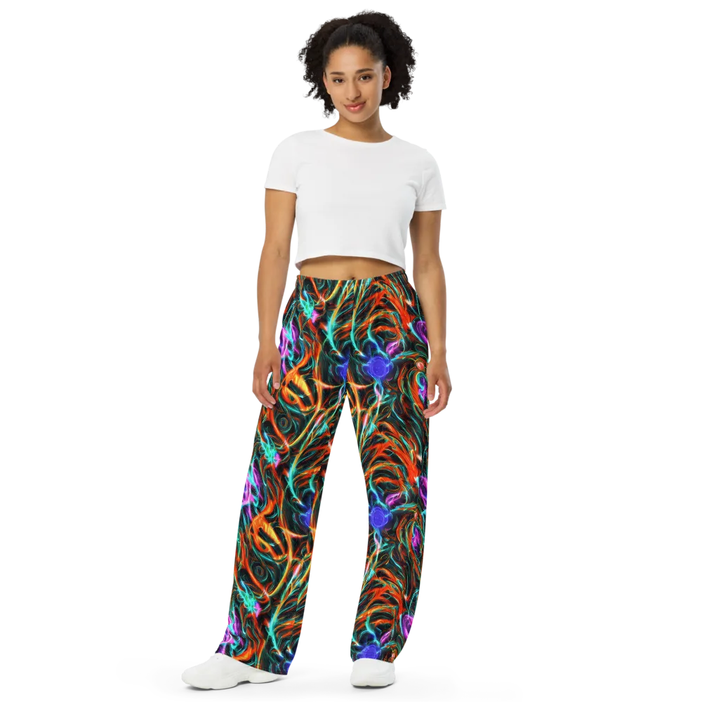 Radiant Riptide on Wide-Leg Pants — Front