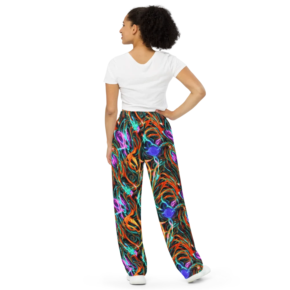 Radiant Riptide on Wide-Leg Pants — Back