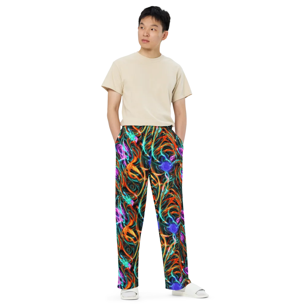 Radiant Riptide on Wide-Leg Pants — Front