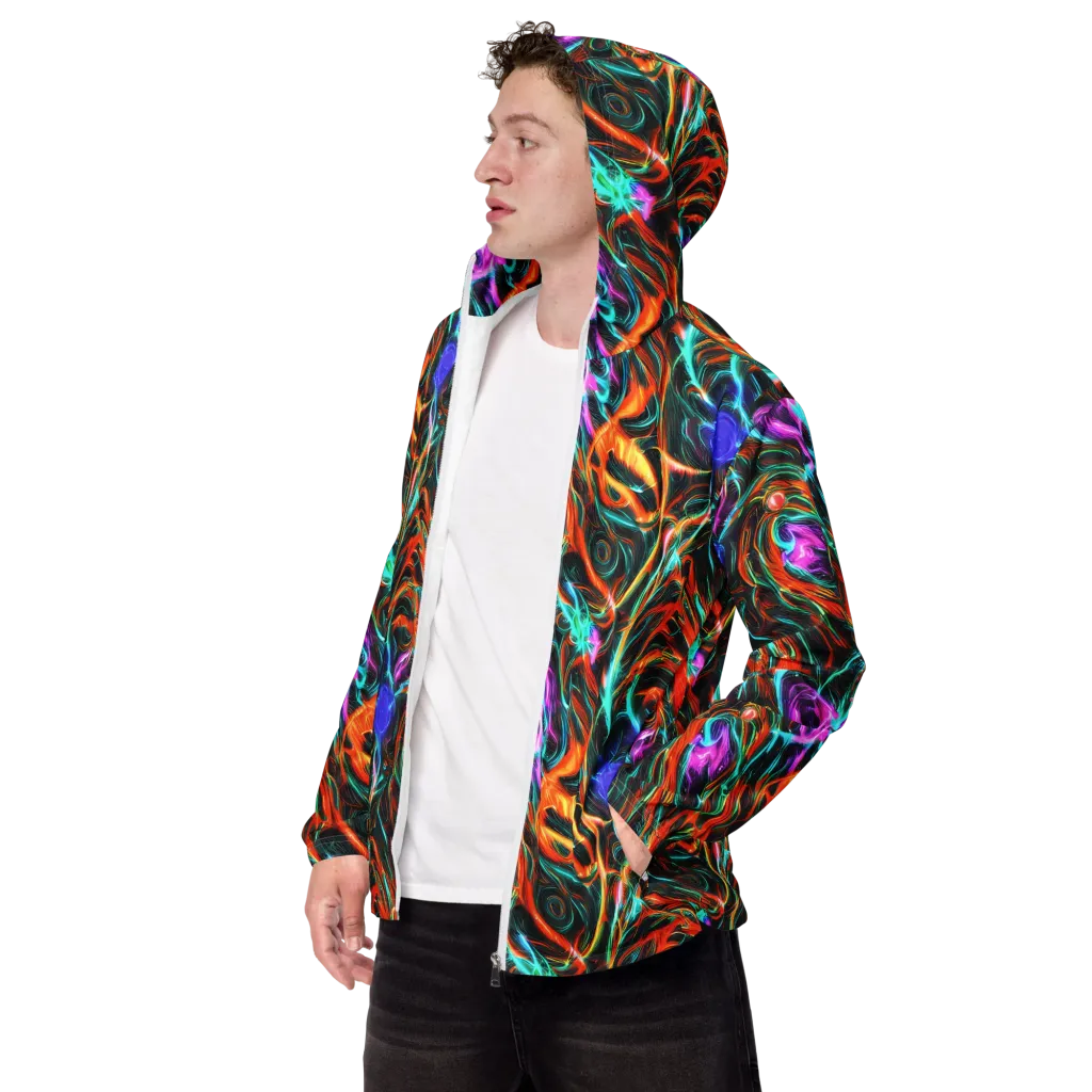 Radiant Riptide on Men's Windbreaker — Left Front