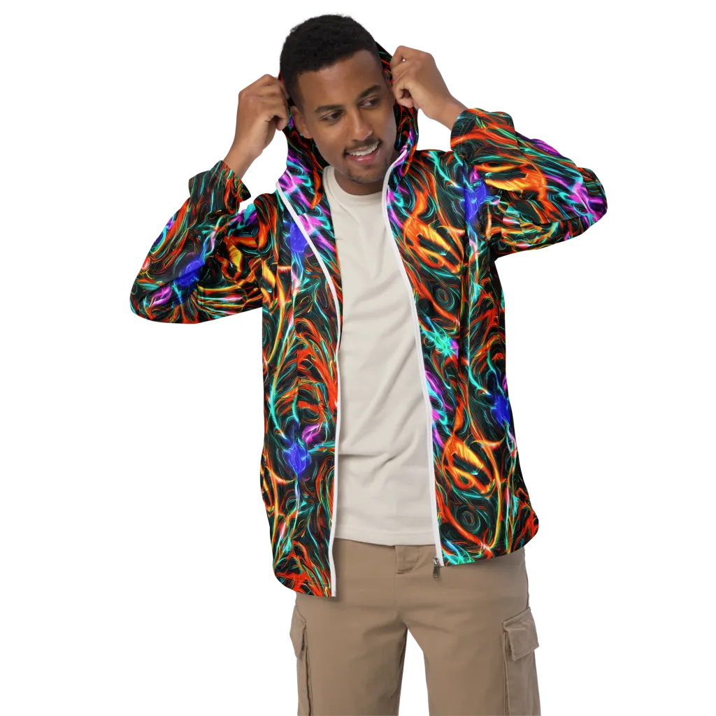 Radiant Riptide on Men's Windbreaker — Front