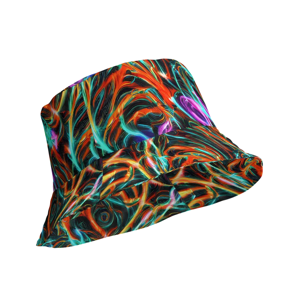Radiant Riptide on Reversible Bucket Hat — Product details Outside