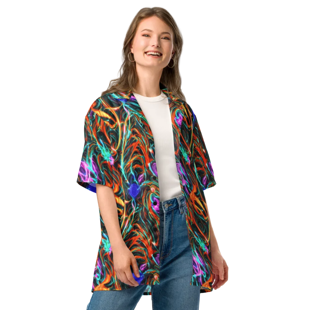Radiant Riptide on Button Shirt — Front