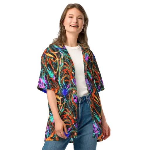 Radiant Riptide on a Button Shirt