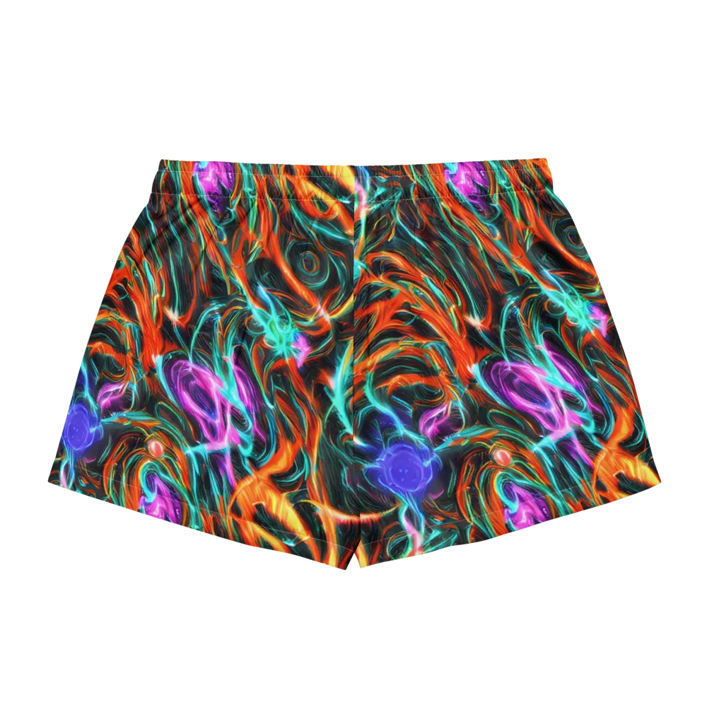 Radiant Riptide on Women's Pajama Shorts — Back