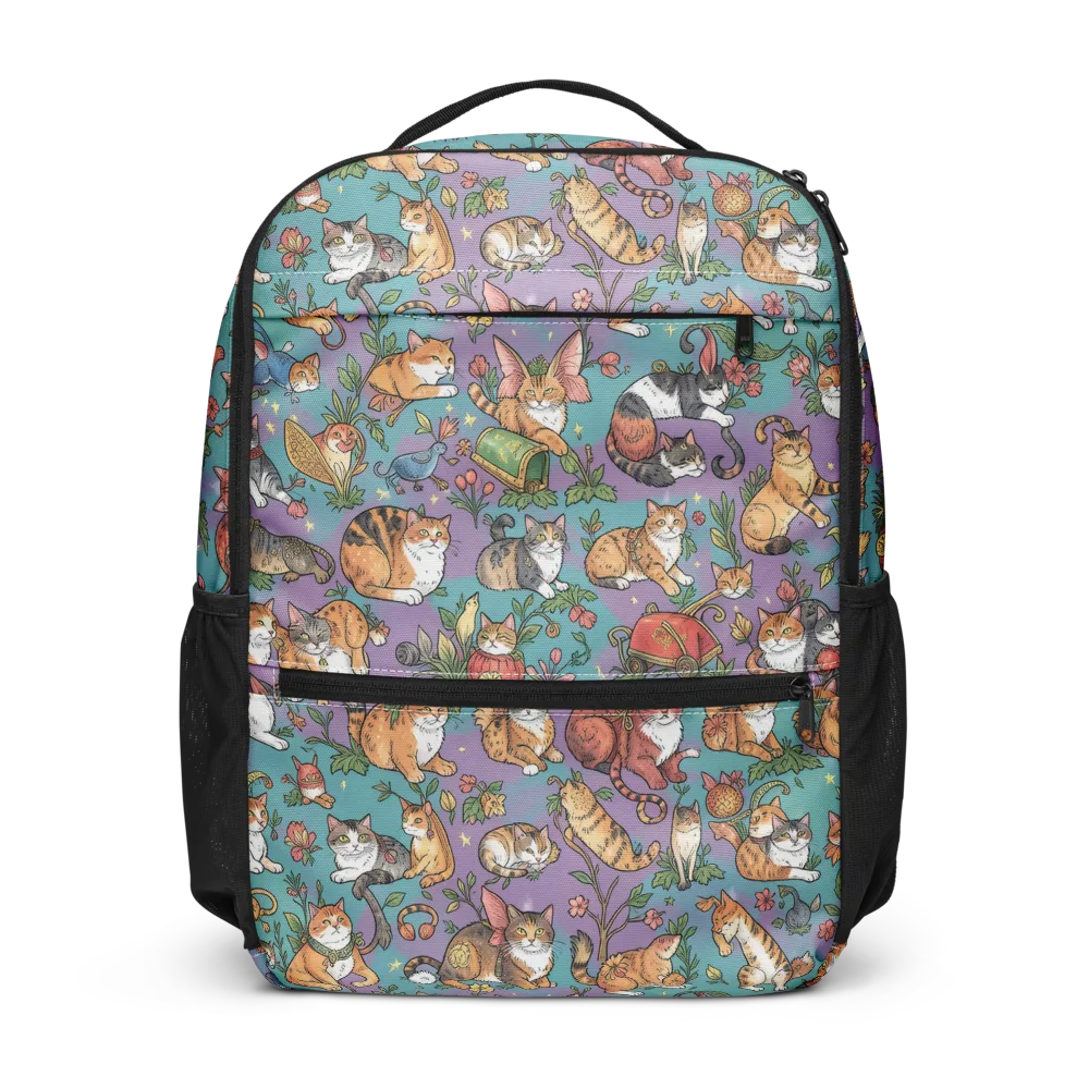 Feline Garden on Utility Backpack — Front
