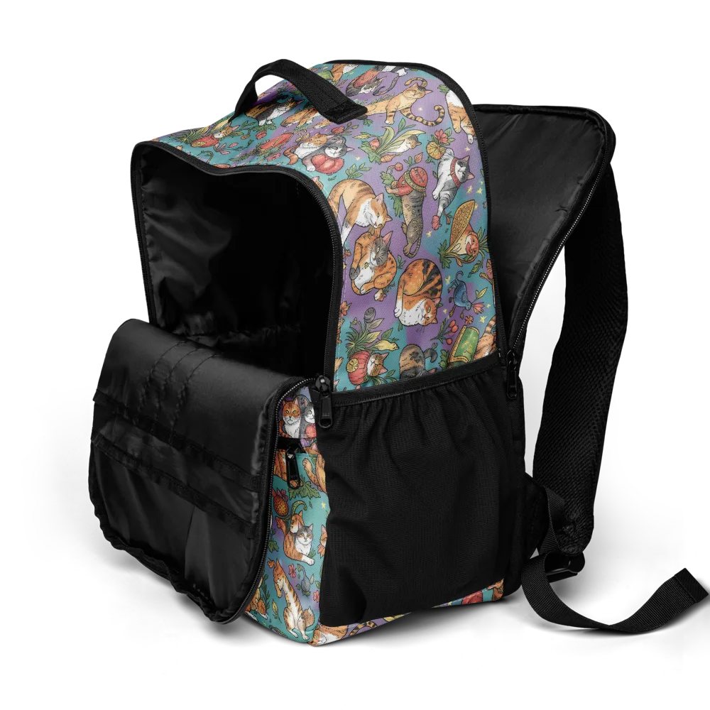 Feline Garden on Utility Backpack — Product details 2