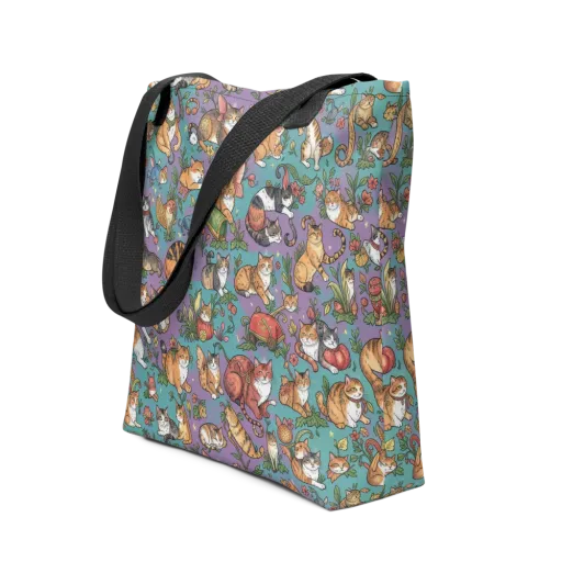 Feline Garden on a Tote Bag