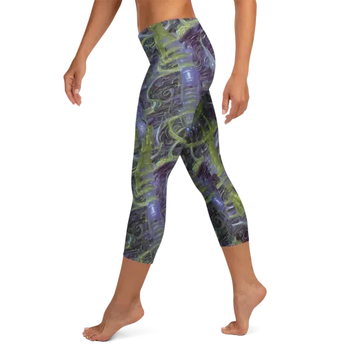 Neon Verdigris on a Capri Leggings