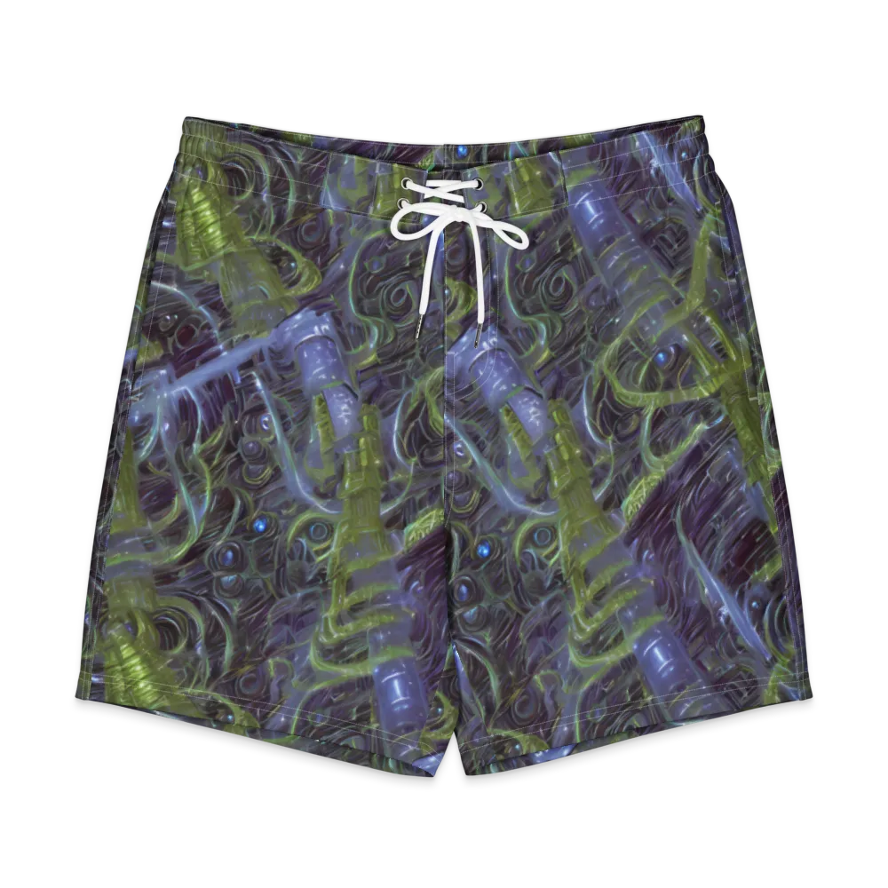 Neon Verdigris on Men's Board Shorts — Front