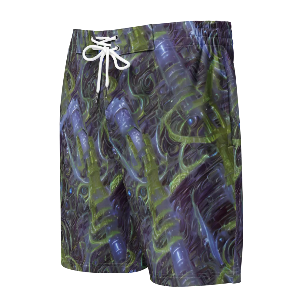 Neon Verdigris on Men's Board Shorts — Front