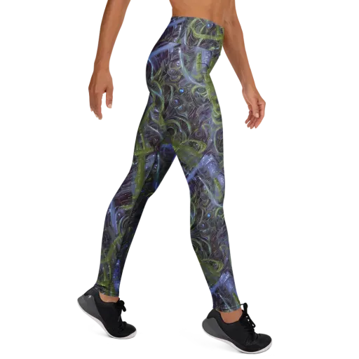 Neon Verdigris on a Yoga Leggings