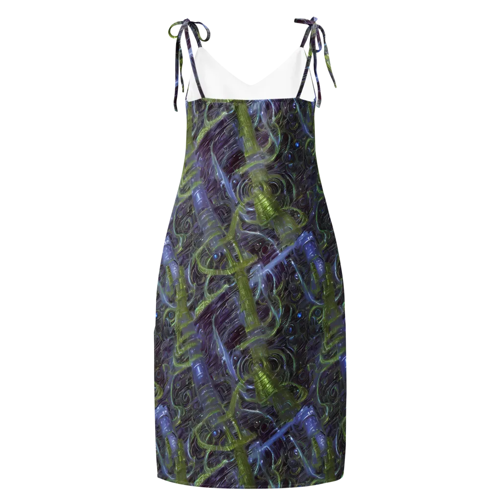 Neon Verdigris on Slip Dress — Back